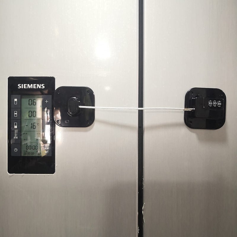 YEYA Upgraded Refrigerator Door Lock with Combination for Adults, Lock for Fridge, Freezer, File Cabinets, Desk Drawers, Locker, Child Safety Latch, Easy Install No Drlling 1 Pack - Image 5